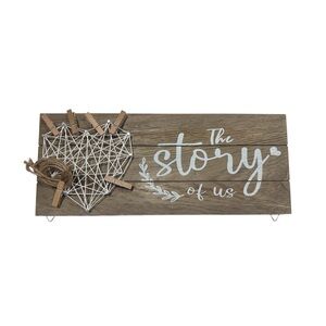 Cocomong
The Story Of Us Sign 
6 Picture Clothespin Clips 
Wall Hang Decoration